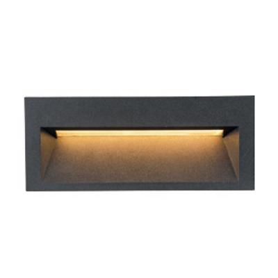 China Borosilicate Glass 4W IP65 Exterior Wall Recessed LED Stair Light for sale