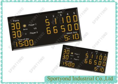 China Yellow LED Electronic Tennis Scoreboard And Wireless Controller for sale