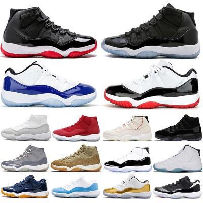 China Newest Retro 11 High Quality Anti-skid Gray Bred Shoes Men Women Fresh 11s aj Gray Legend Blue Basketball Sneaker for sale