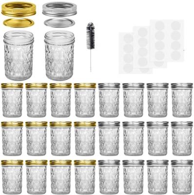 China Freshness Popular4oz 6oz 8oz Mason Canning Jelly Jars With Regular Lids Ideal for Jam Honey Food Spice Storage for sale