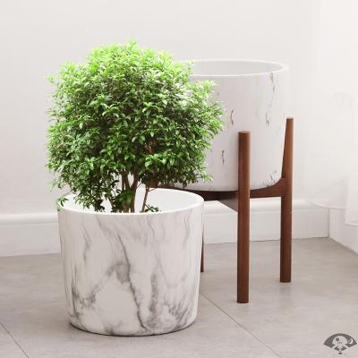 China Large modern ceramic marble pattern large size modern minimalist Nordic style pot plant flower pot for sale