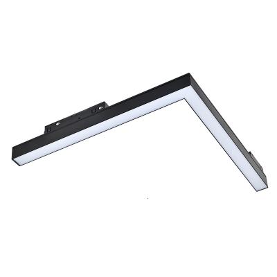 China New Design DGLUX Track Light Black Aluminum Corner Modern Adjustable Magnetic Led COB 16w L-type Spotlight Body Light for sale