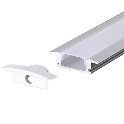 China Decorations Extrusion U Shape Channel Square Recessed Mounted Aluminum Front Ledge Lit Profile For Interior Decoration Linear Strip Lighting for sale