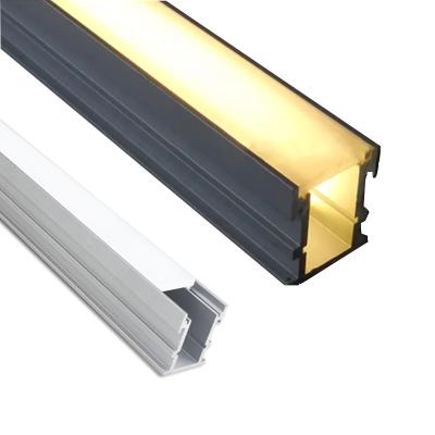 China Decorations Waterproof Square Recessed Mounted Extrusion U Shape Aluminum LED Profile Channel For Flooring Linear Strip Lighting for sale