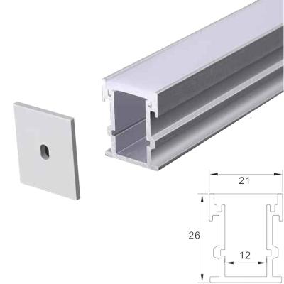 China Decorations Recessed Floor Light U Shape Extrusion Led Aluminum Profile For Flooring Led Roadside Light Stabilized for sale