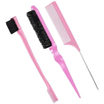 China Salon Hair Brush Bristle Comb Slim Styling Nylon Teasing Brush for sale