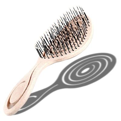 China Customized Eco-friendly Hair Brush Home Logo Duct Hair Extension Biodegradable Wheat Straw Detangling for sale