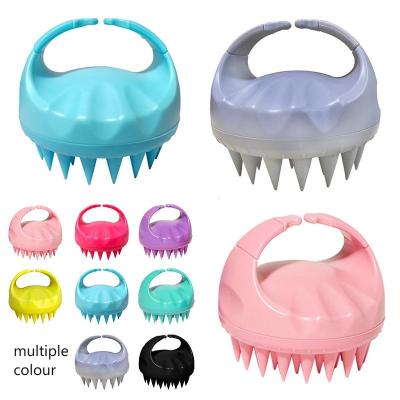 China Waterproof Custom Private Label Logo Baby Silicone Scalp Exfoliating Shampoo Massager Hair Brush for sale