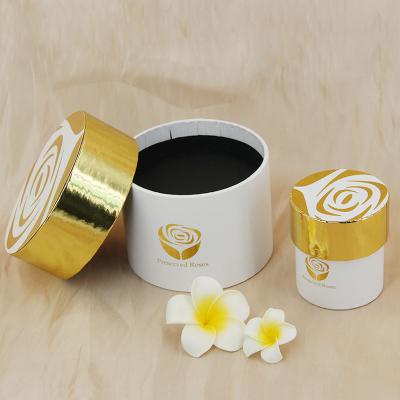 China Handmade Custom Logo Round Soap Flower Perfume Candle Gift Box Dried Flower Immortal Gift Box for sale