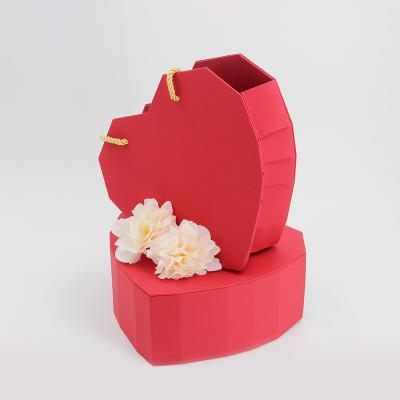 China Custom Printing Luxury Surprised Heart Shaped Logo Handmade Folding Watch Cosmetic Apparel Gifts Box Packaging For Heart Shaped Flowers for sale