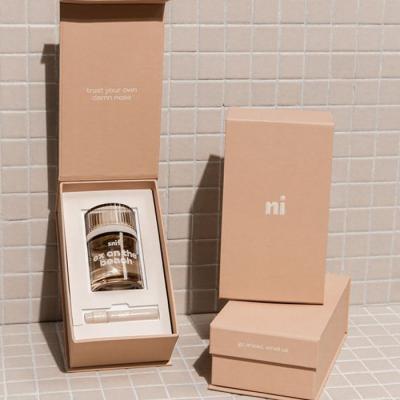 China Recycled Materials Perfume Spray Bottle Custom Cosmetic Packaging Box For Round Cylinder Bottle Perfume Tester The Box Perfume Testers Packaging Box for sale