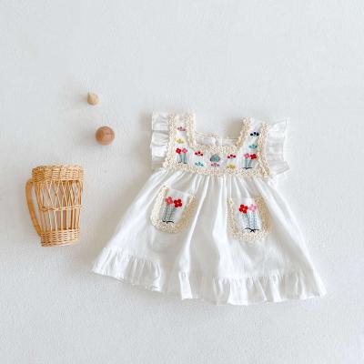 China 2022 Europe and America Central Statistical Institute summer dresses new for babies dresses for the summer season baby embroidered dresses skirt overalls for sale