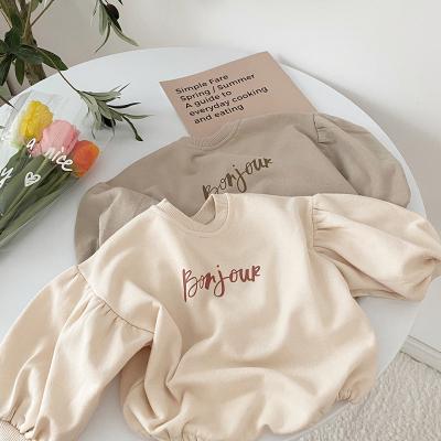 China 2022 new baby spring clothes cio spring clothes oem style baby girl baby girl one piece fashionable foreign bubble sleeve casual romper for sale