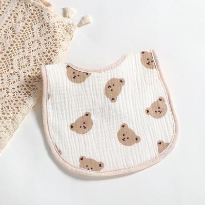 China 2022 OEM Service Wholesale Saliva Towel Cotton 6 Layers Triangle Scarf Baby Bibs Support Little Rainb Towels Teething Bibs Baby Feeding Double for sale