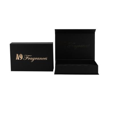 China High Quality Luxury Magnet Box Gold Foil Logo Box Packaging Materials Matte Black Recycled Custom Clothing Boxes With Logo Packaging for sale