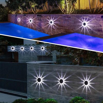 China Modern Solar Lights Outdoor Solar Wall Lamp, Led Christmas Decorative Lighting for Step Fence Porch Walkway Pathway and Garden Lighting for sale