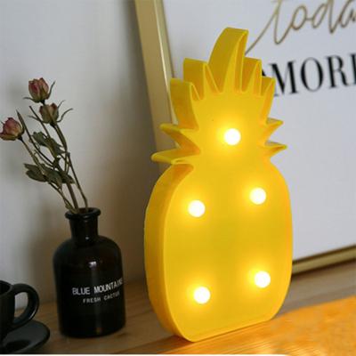 China Modern Party Decorations Pineapple Lights Tropical Hawaiian Themed Party Supplies Birthday Decor for Wall Table Desk Centerpieces, Neon for sale