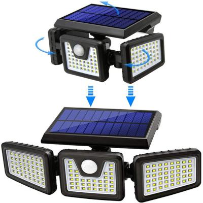 China Garden Rotating 74*SMD Led Solar Motion Light Waterproof Solar Garden Lamp Outdoor Wall Light for sale