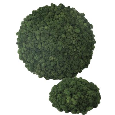 China Handmade Decorative Three-Dimensional Round Green Moss Block Army for sale