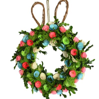 China Quality Guaranteed Wholesale Artificial Wreath Handmade Garland Rabbit Colorful Garland for sale