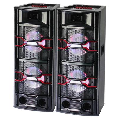 China No High Power Dual 10 Inch Stage Speakers With Wireless Microphone And BT for sale