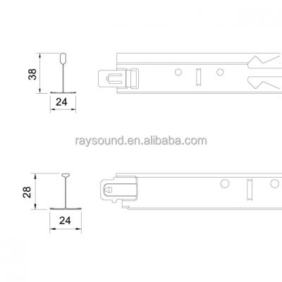 China Modern Standard T Bar Type (T38/28) Overlap Type / Butt End Type for sale