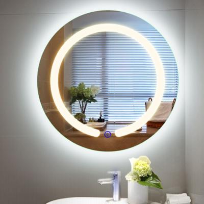 China Contemporary New Design Wall Decorative Fancy Mirror with LED Light for Luxury Hotel for sale