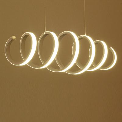 China Ring Circle Interior Bedroom Modern Scandinavian Modern Minimalist Chandelier Lamp for sale