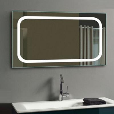 China Illuminated Wall Mounted Makeup Mirror With Led Light , Backlit Bathroom Lit Mirror for sale