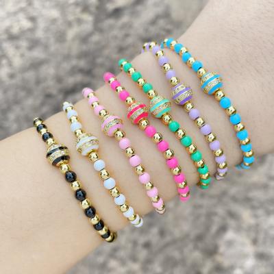 China Newest Bohemia Cute Colorful Seed Beads Bracelet Friendship Beaded Bracelet Adjustable Women's Handmade Bracelet for sale