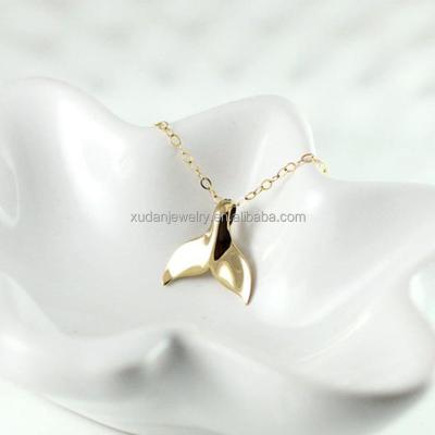 China Eco-Friendly (Whale Free Mermaid Tail Nickel Gold Pendant Necklace For Women for sale