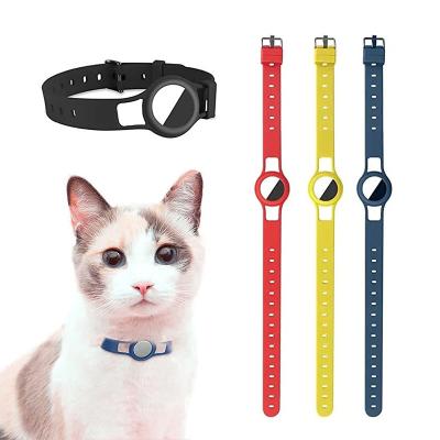 China Custom Wholesale Personalized Stainless Different Colors Silicone Tactical Dog Collar For Airtag for sale