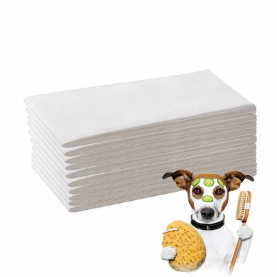 China Sustainable Wholesale Portable Super Water Absorption Folded Disposable Dry Cleaning Dog Pet Towels for sale