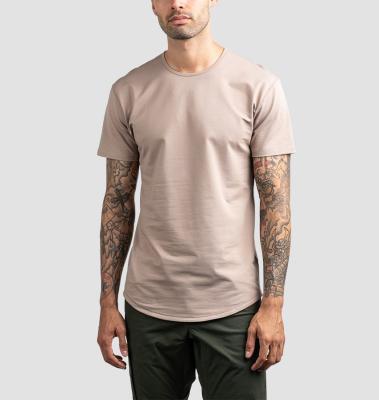 China 100% Cotton Curved Edge Blank T-shirts Hemp Men Custom T Shirts Anti-wrinkle Hemp Apparel Manufacturers Printing T-shirt Man Wholesale for sale