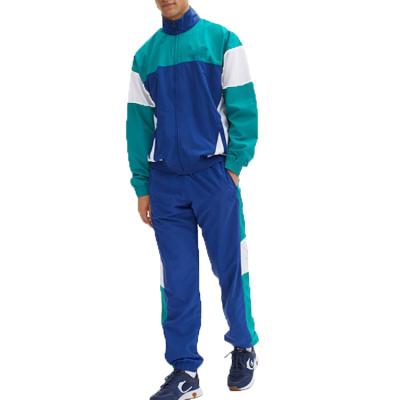 China OEM Breathable Unisex Color Block Tracksuits For Men Tracksuits Custom Nylon Top Fashion Simple Tracksuit For Men for sale