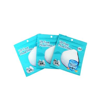 China Recyclable Customized Disposable Medical Zipper Lock Mask Packaging Bags For Face Mask With Hang Hole for sale