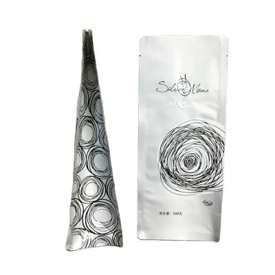 China Customization Eco-friendly Food Standard Recyclable Heat Seal Flat Bottom Aluminum Foil Bags Coffee Bean Packaging Bags With Valve for sale