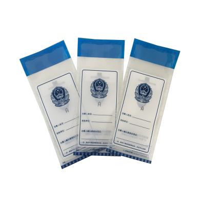 China Recyclable Self Adhesive Visible Tamper Evident Security Packaging Bags For Police Demonstrate Collection for sale