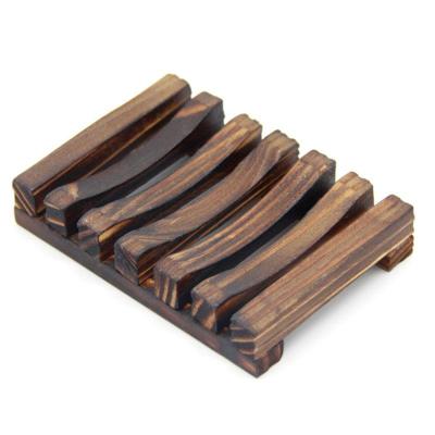 China Modern Storage Soap Holder Plate Natural Wood Bamboo Soap Dish Tray Holder Box Container For Bath Shower Dish Bathroom for sale