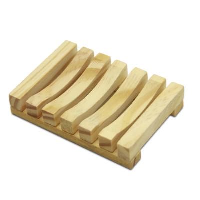 China Wooden Bamboo Wooden Box Container Tray Holder Storage Soap Rack Modern Bath Shower Soap Dish for Hotel Dish Bathroom for sale