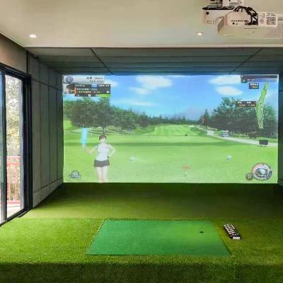 China Professional Golf Good Quality Large Simulator Screen Training Indoor 3D Projector Screen Golf Simulator KT001 for sale