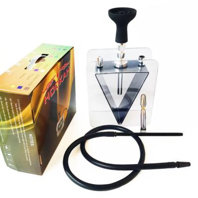 China Wholesale Plastic Fancy Triangle Novelty Designer Portable Hookah Sheesha Arabic Transparent Hookah Shisha for sale