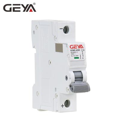 China GEYA Miniature Circuit Breaker GYM9 1P 20A Single Phase DC MCB 6KA 250V For Solar PV System Home Use 6000A for sale