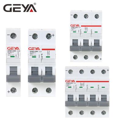 China GEYA GYM9 1P 10A Single Phase DC MCB 6KA Miniature Circuit Breaker 1 Pole 250V For Solar PV System Home Use 6000A for sale