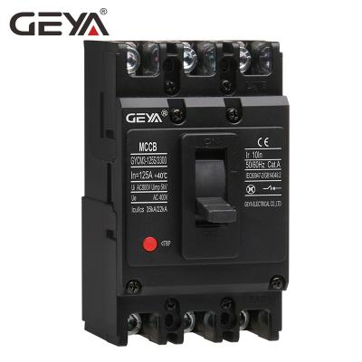 China GEYA GYCM3-125S MCCB Breaker 3P 63A 80A 125A AC400V 50Hz 3 Phase Molded Case Circuit Breaker 4 Poles MCCB GYCM3-125S_1 for sale