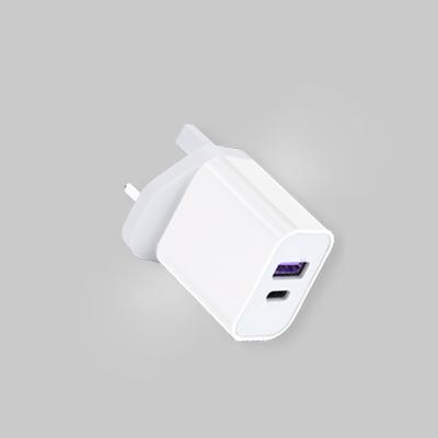 China Mobile Phone US/EU/UK Plug 20W USB-C PD+ 18W QC 3.0 Fast Charger for iphone 12 for sale