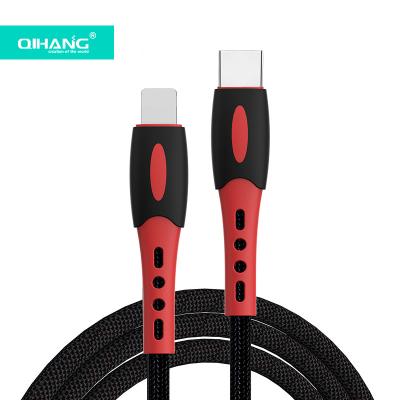 China 1.2M OEM Durable Nylon Braided PD 18W USB Faster Braided Lighting C to Lightning Cable Fast Charging 1phone for sale