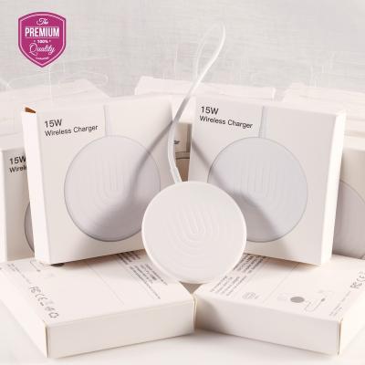 China 15w Magnetic Fast Wireless Charger Mobile Phone Fast Charging Mobile Phone Pad With Type C Port for sale