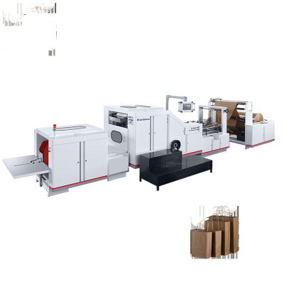 China Full Automatic Used Brown Recycled Paper Kraft Paper Bag Making Machine Flat Bottom Craft Purchasing Cost Of Paper Bag Making Machine for sale