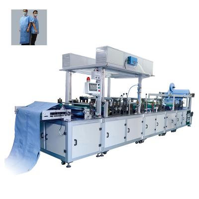 China Full Automatic Disposable Non Woven Hotels Surgical Gowns Making Machine for sale